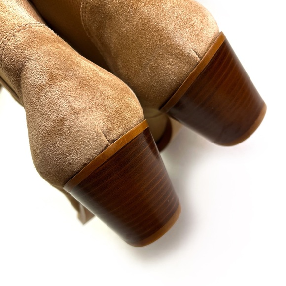 New Everlane The Western Boot Tan Suede Square Toe Block Heel size 9.5 - Picture 7 of 9